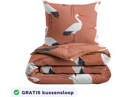 Zelesta Pure Kids Katoenen kinderdekbed zonder overtrek - Wasbaar dekbed - Met vaste overtrek - Terra Crane - 140x200cm