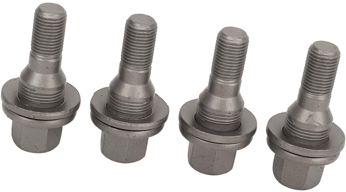 Dailygoods- Wielbouten 17mm Hex - Set van 4 - Vervanging voor 206/207/208/308/407/1007 - Universeel - Hoge kwaliteit - Goede pasvorm - Wielmoeren