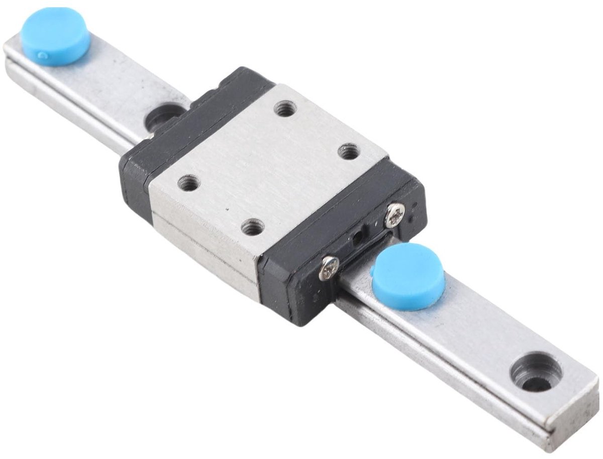 Dailygoods- Lineaire Glijrail 7 mm Breedte - Miniatuur Stalen Railgeleider - Glijblok 70 mm - Compact Ontwerp - Geschikt voor Mini Projecten - Lineaire Geleider