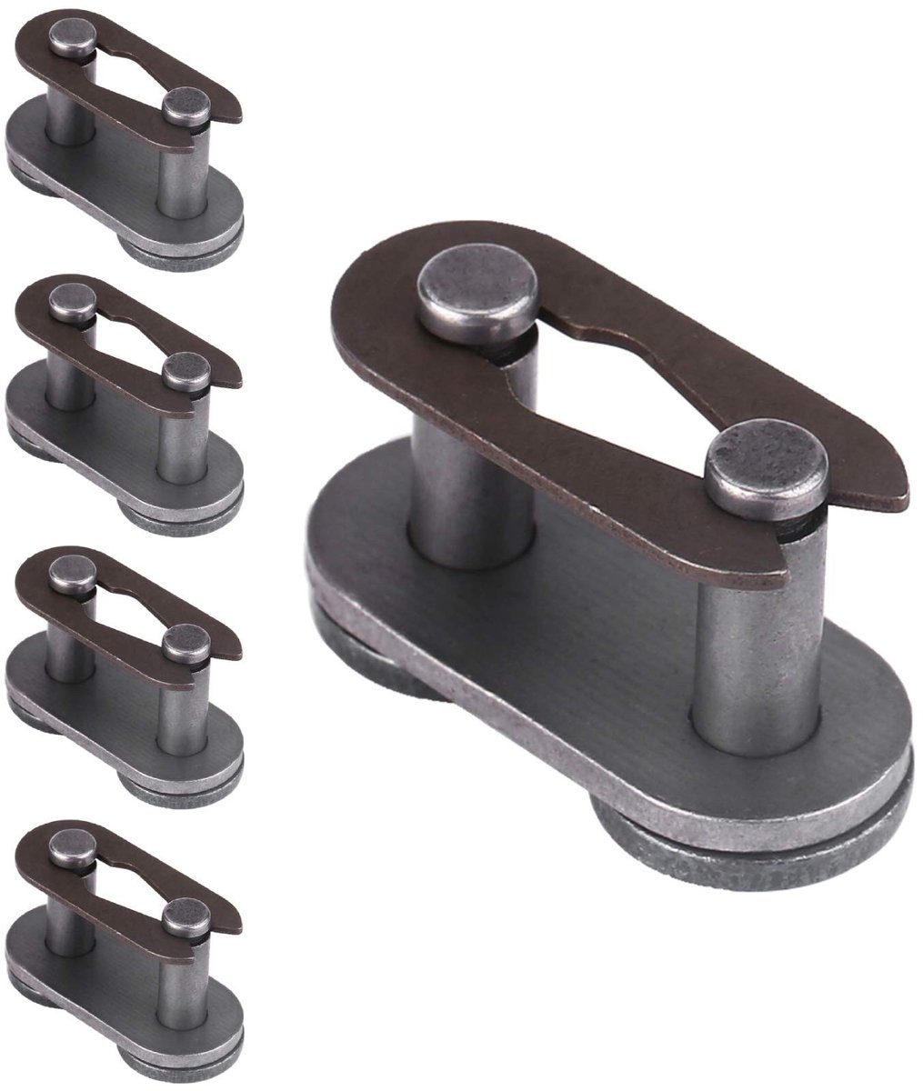 Dailygoods- Verbindingsschakel 5 Stuks - Koolstofstalen Ketting - Reparatie Connector - Split Link - Motorfiets/Scooter - Duurzaam en Betrouwbaar - Kettingschakel