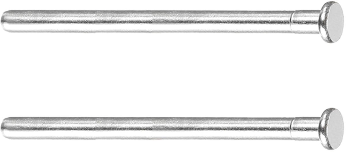 Dailygoods- Deurscharnier 4 Inch - Verwijderbare Scharnierpen - Beveiliging Pins - Hout - Vervanging - Zilver - Scharnierpin