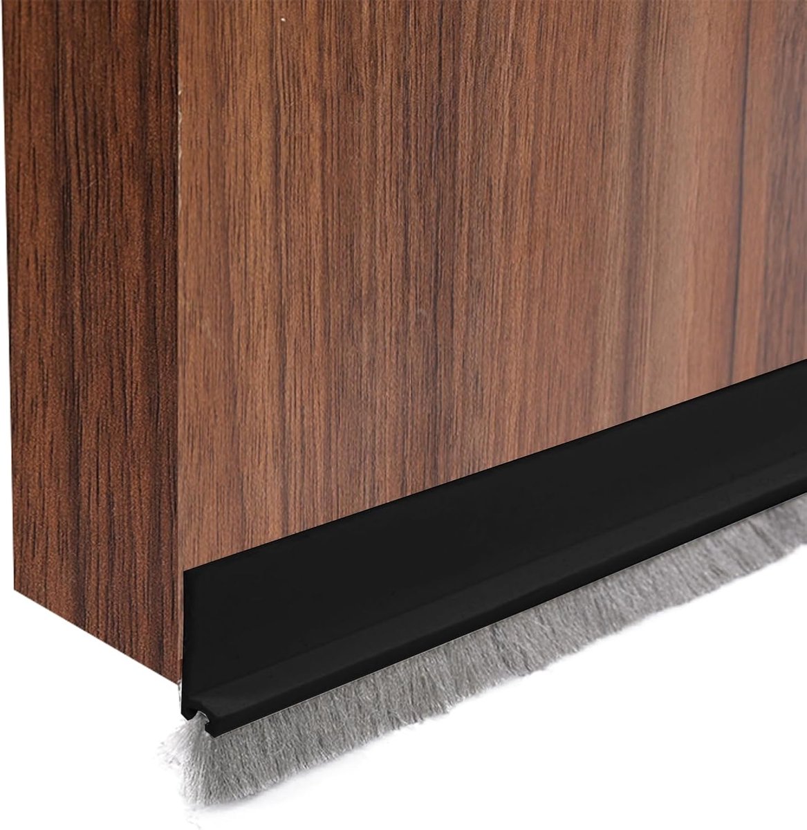 Tochtstopper deurborstelstrip voor deuren - Zelfklevende deurafdichting van 100 cm lengte (zwart-30 mm)