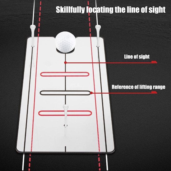 Cosensi - Dailygoods - Dailygoody - Putting Alignment Spiegel - Putter Spiegel Training - Corrector voor Beginners - Zilver - Ideaal voor Golftraining - Draagbaar Model van Cosensi — afbeelding 5