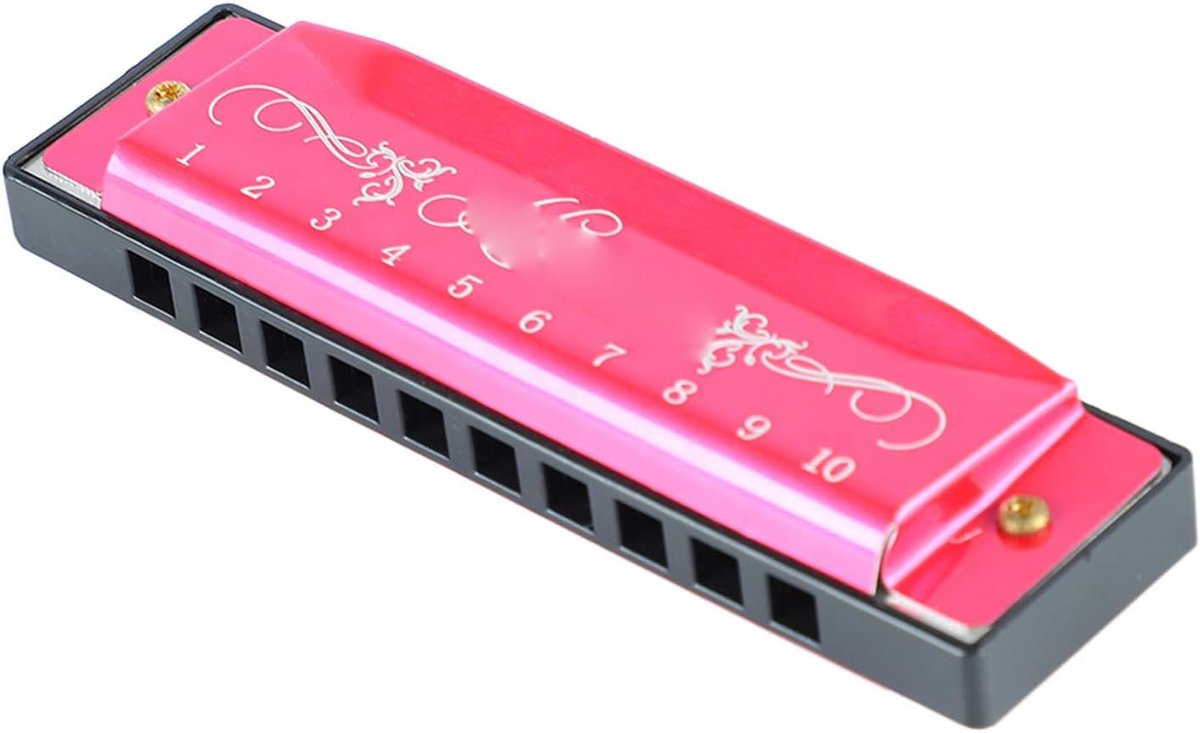 Mondharmonica - Muziek Instrument - Muziek Leren - 10 Gaten - 13.5 cm - Rood