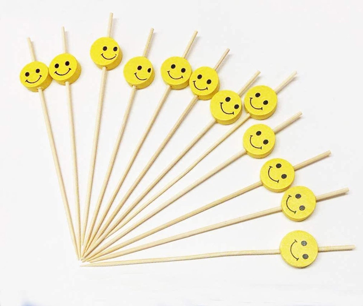 Dailygoods- Tandenstoker 12 cm - Houten Tandenstokers - Feestaccessoires - Cocktailsticks - Fingerfood Picks - Verpakking van 100 stuks - Cocktailprikker