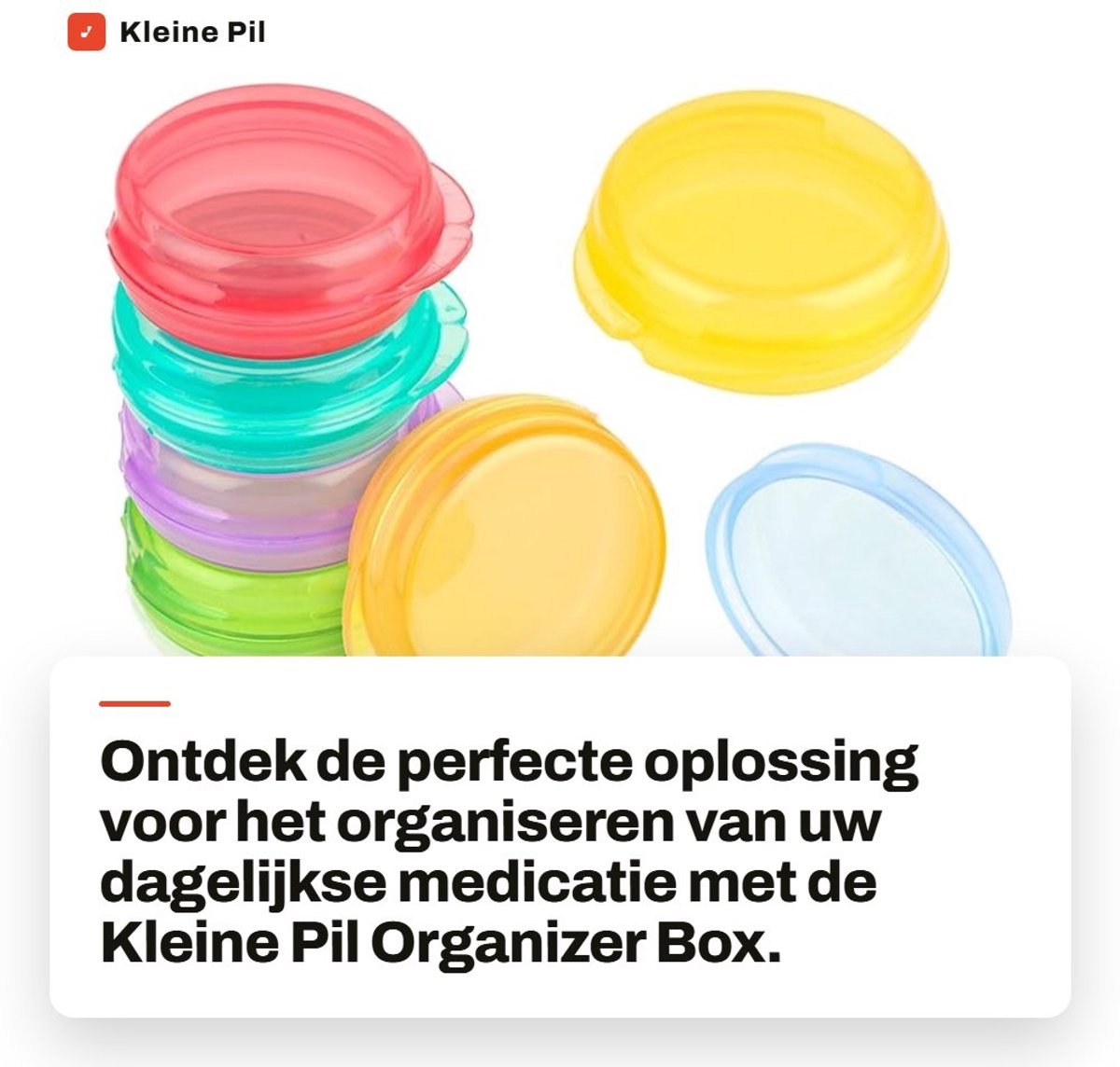 Dailygoods- Pil Organizer 7 Stuks - Draagbare Pillencontainer - Mini