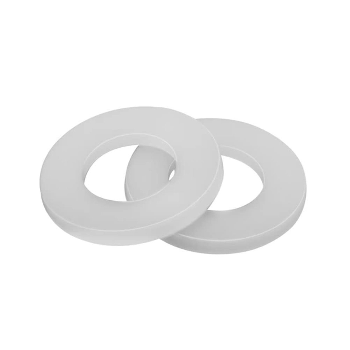 Dailygoods- Sluitringen Nylon - Platte Sluitringen - M8 x 40 x 2,0 mm - 10 Stuks - Duurzaam - Bestendig tegen Chemicaliën - Onderlegringen