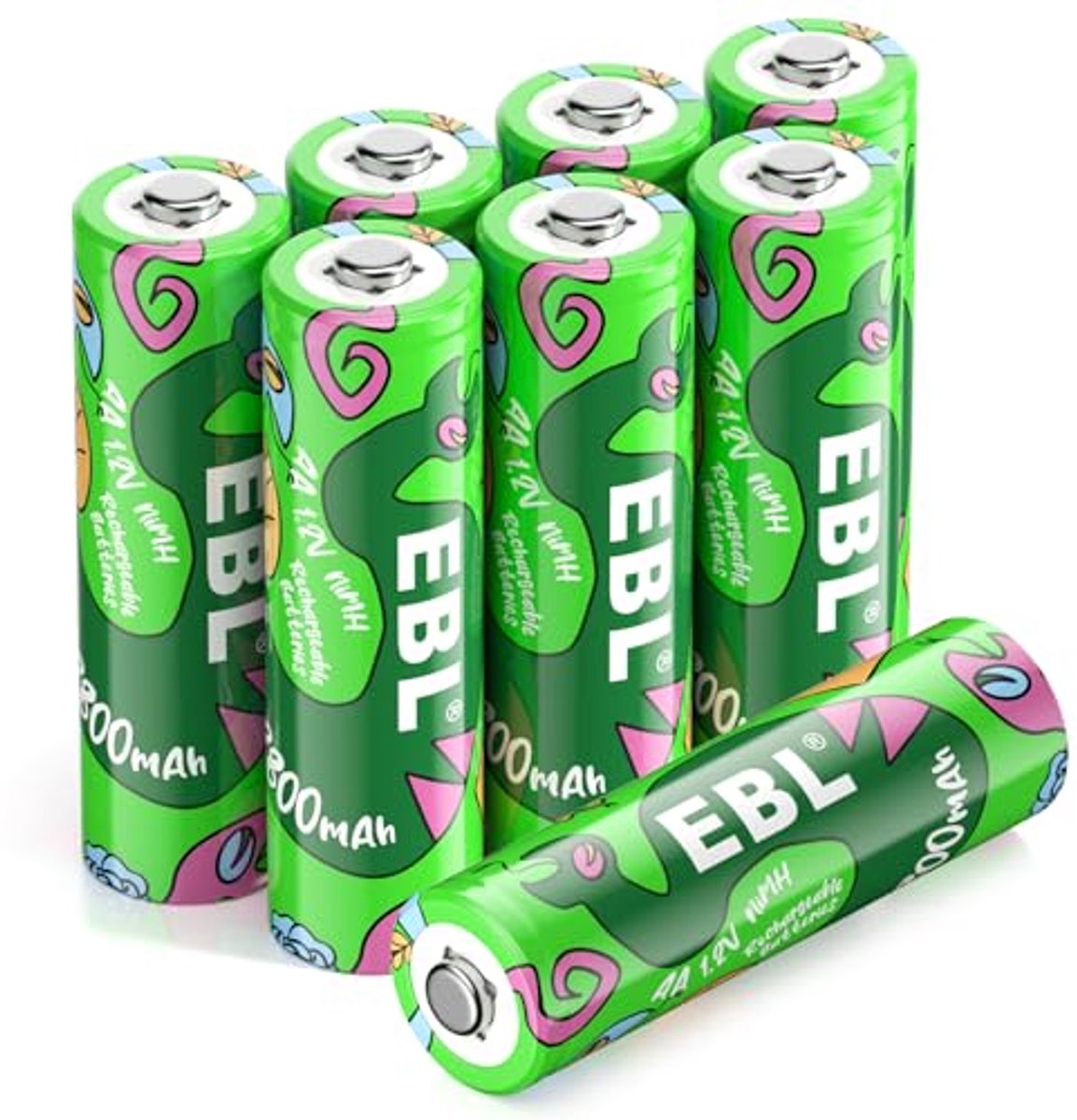 AA Accu - Oplaadbare Batterijen - Huishoudelijke Apparaten - Lage Zelfontlading - 2800mAh 8 Stuks - Zwart