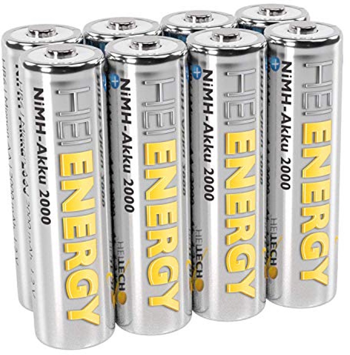 Oplaadbare Batterijen - AA Mignon Accu's - Apparaten Voeden - Lage Zelfontlading - 2000 mAh 8 Stuks - Zilver