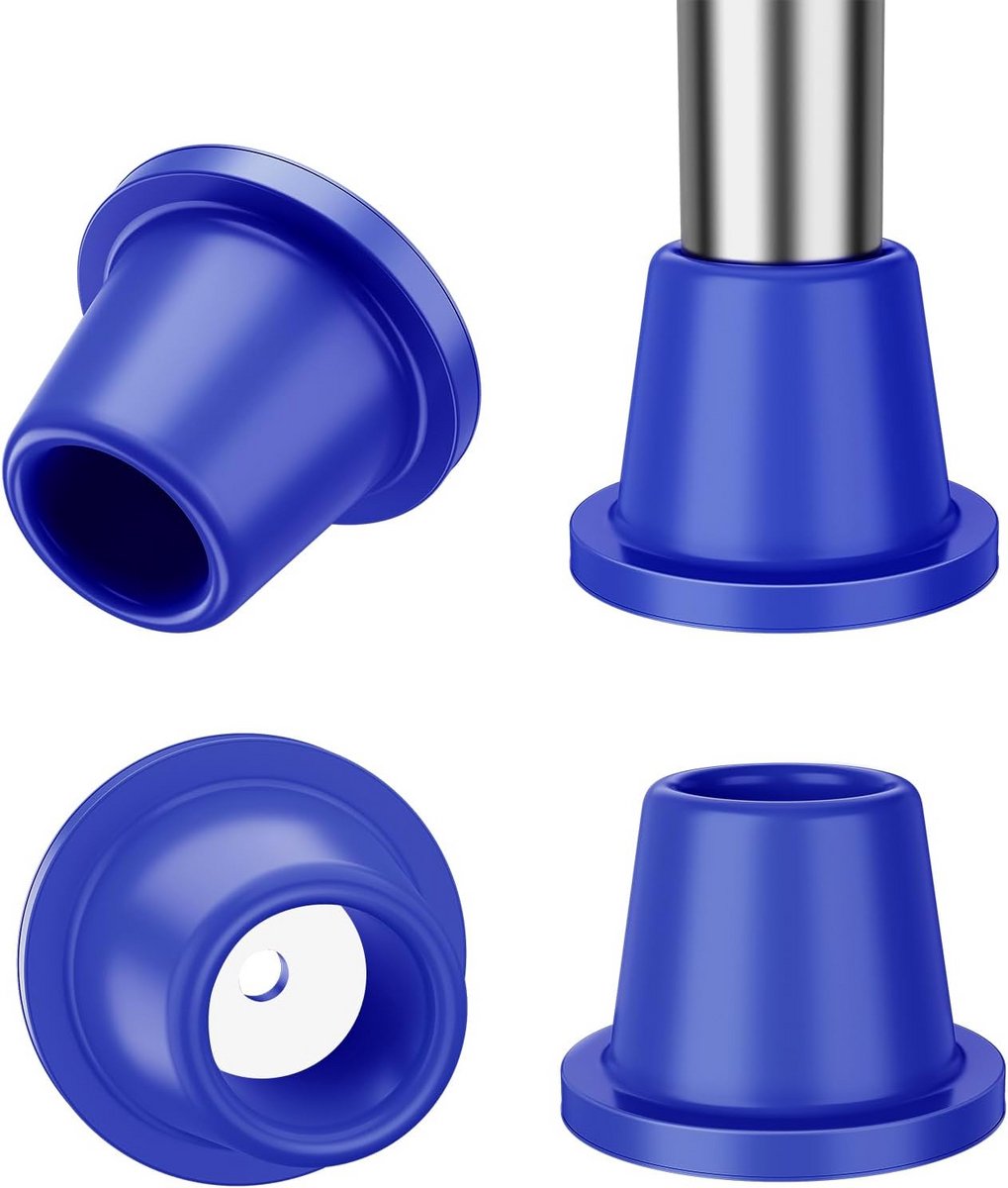 Douchestoel Voetjes - Rubberen Dopjes - Veilig Douchen - Antislip Zuignap - 4 Stuks - Blauw