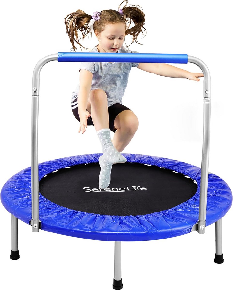 Mini Trampoline - Fitness Rebounder - Binnen Sporten - Opvouwbaar Ontwerp - 36 Inch - Donkerblauw