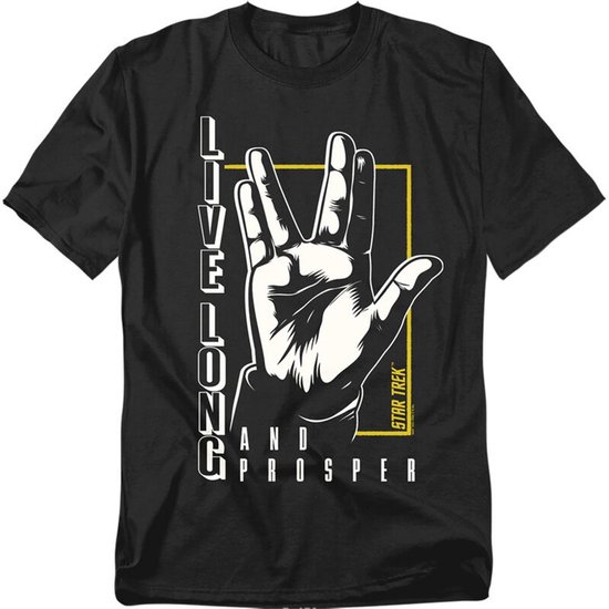 Star Trek Spock - Live Long and Prosper Heren T-shirt - zwart - L