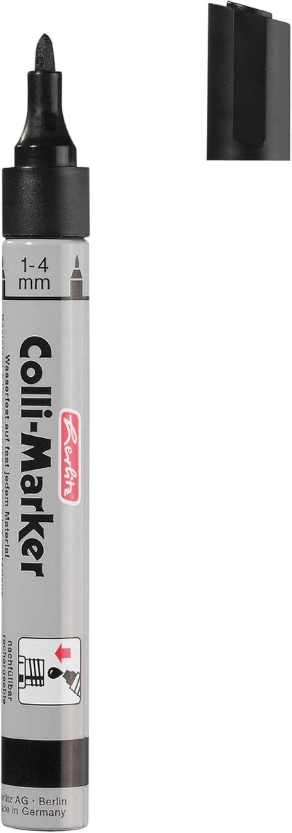 Permanente Markers - Schrijfstiften - Labels Maken - Waterbestendig - 5 Stuks - Zwart