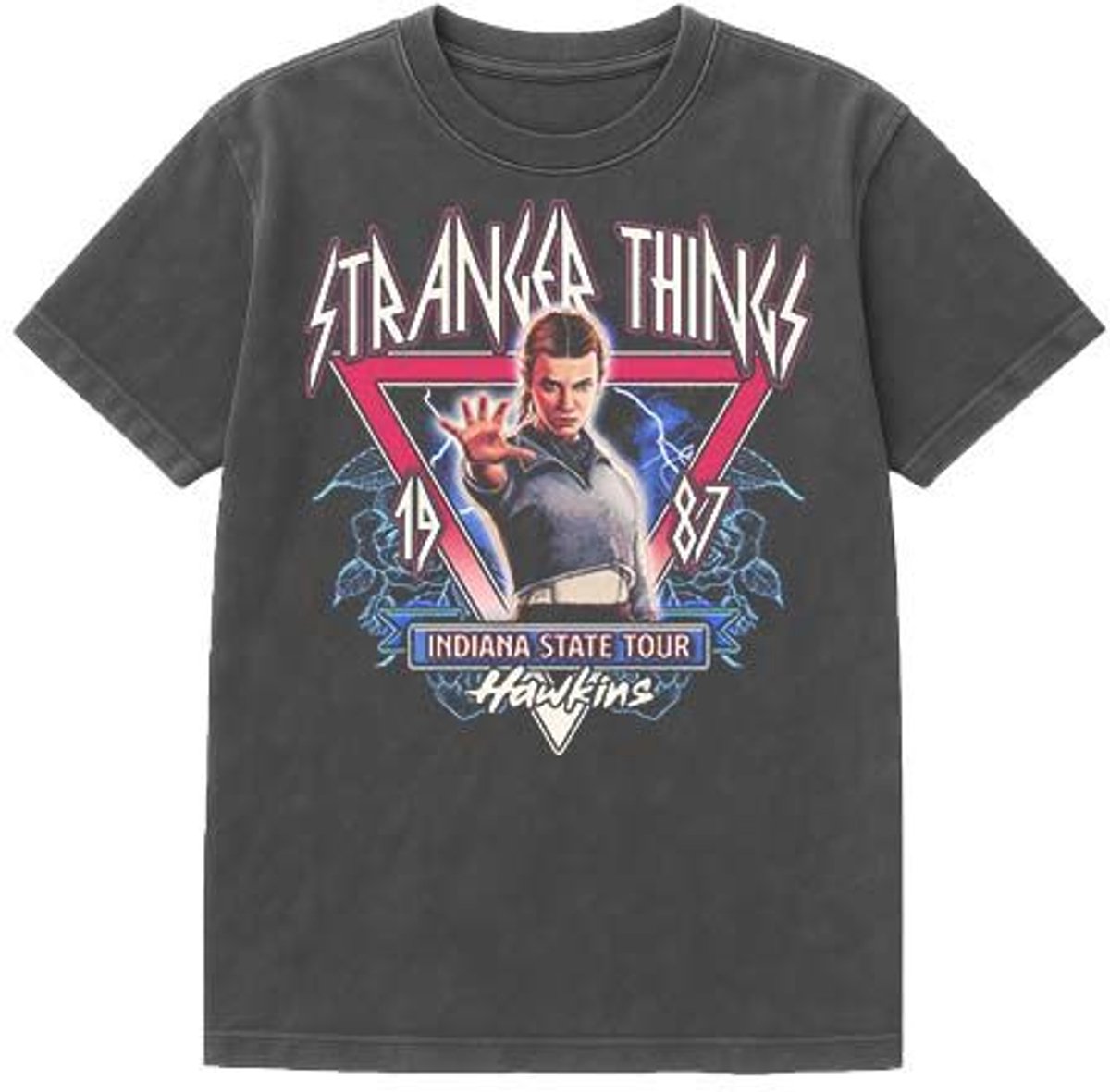 Stranger Things Season 5 - Eleven 87 Tour Front Back Heren T-shirt - meerkleurig - XL