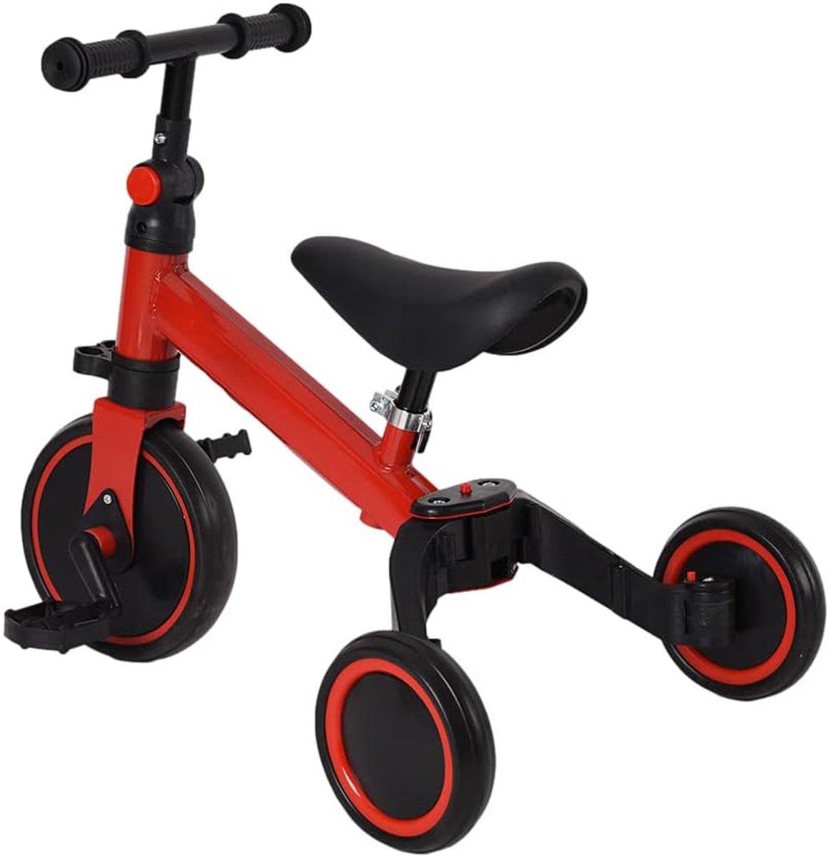 Peuter Driewieler - Loopfiets Kinderen - Veilig Spelen - Afneembare Pedalen - 60 x 42 x 49 cm - Rood