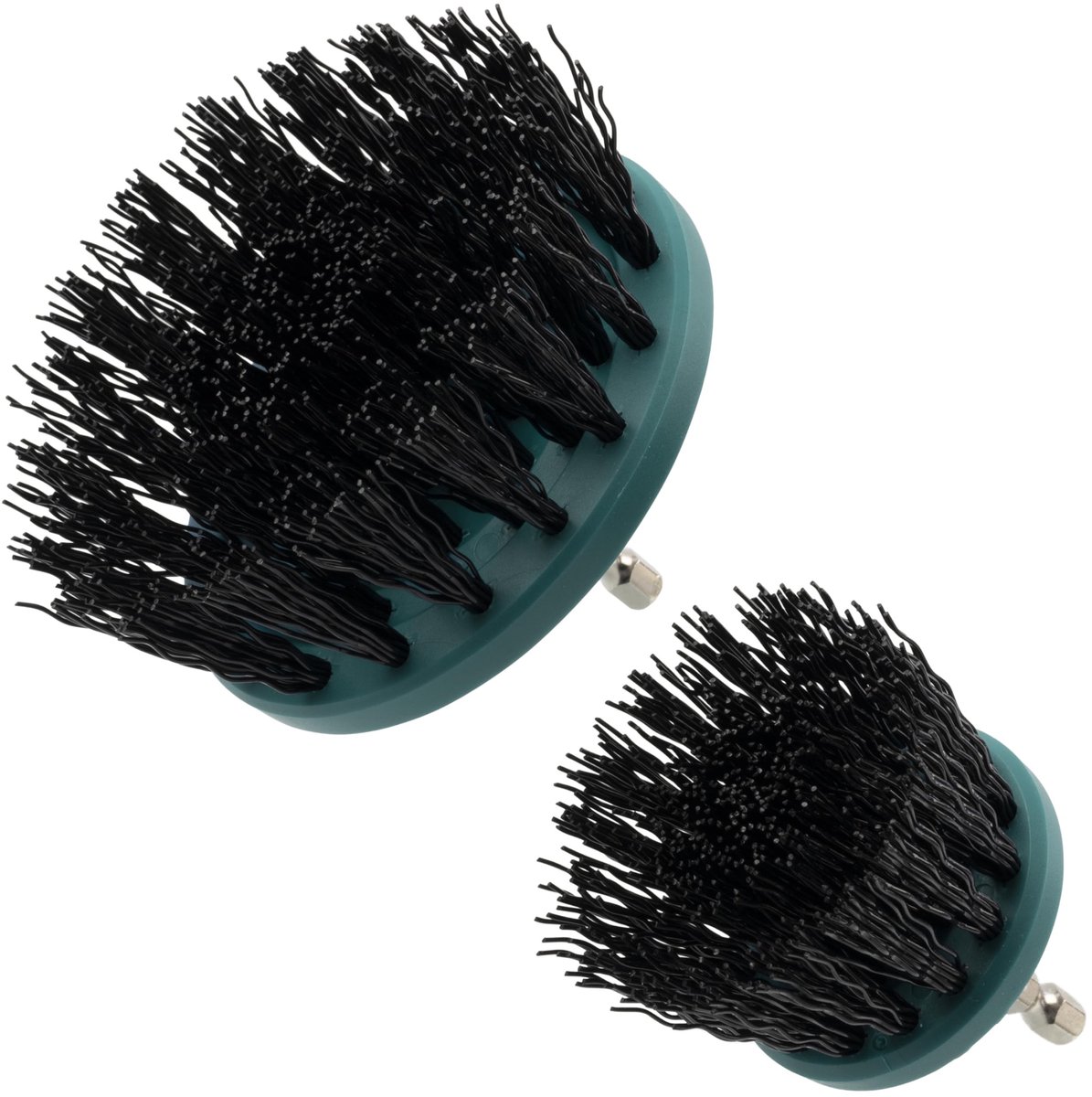 Dailygoods- Reinigingsborstels Set - Roterende Borstels 50 mm/90 mm - Slijtvast - Zeskantaandrijving 1/4" - Voor Accuschroevendraaiers - Nylon Borstelharen - Reinigingsborstelset