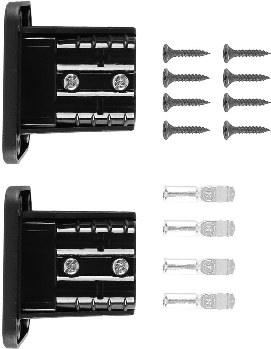 Dailygoods - 2 Stuks 50A Accu-Aansluiting met Montageplaat