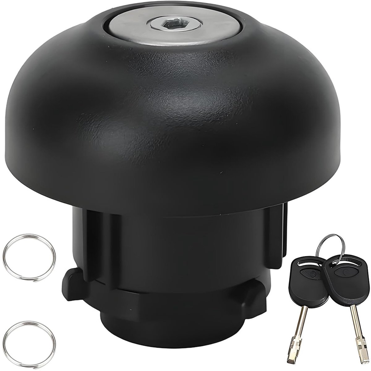 Dailygoods- Tankdeksel met slot - Tankdeksel voor Transit MK7 VII [2006-2018] - Duurzaam - Roestbestendig - Eenvoudige installatie - Onderdeelnummer 1715043, 9C119K163AA - Tankdop