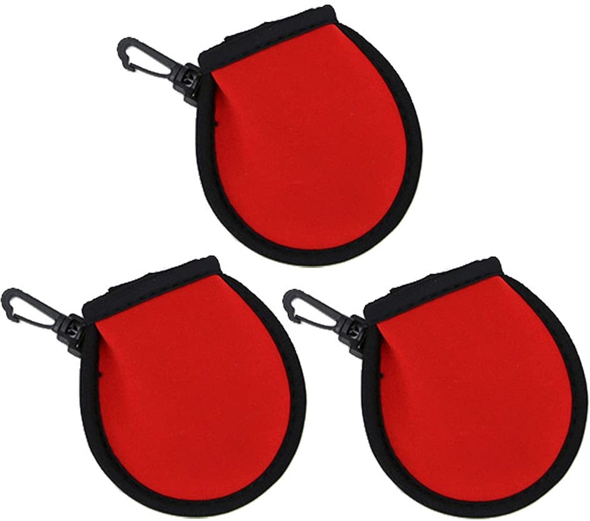 Dailygoods - Set van 3 Draagbare Golfbal Reinigingspockets met Clip
