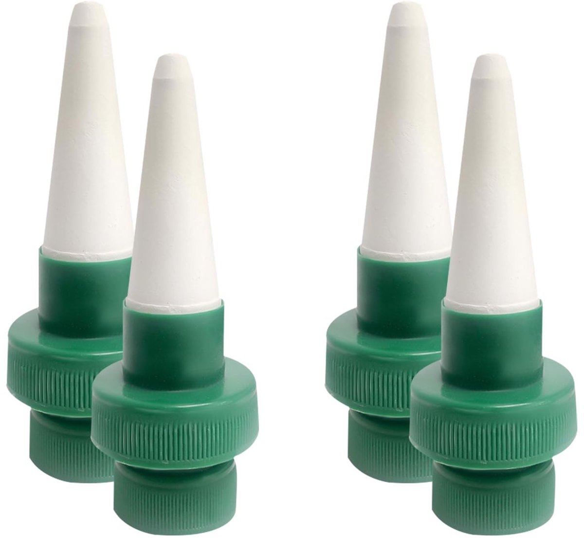 Dailygoods- Druppelirrigatie Automatisch - 4 Stuks - Keramisch Materiaal - Langdurige Levensduur - Eenvoudig te Installeren - Geschikt voor Waterflessen - Plantenbewatering