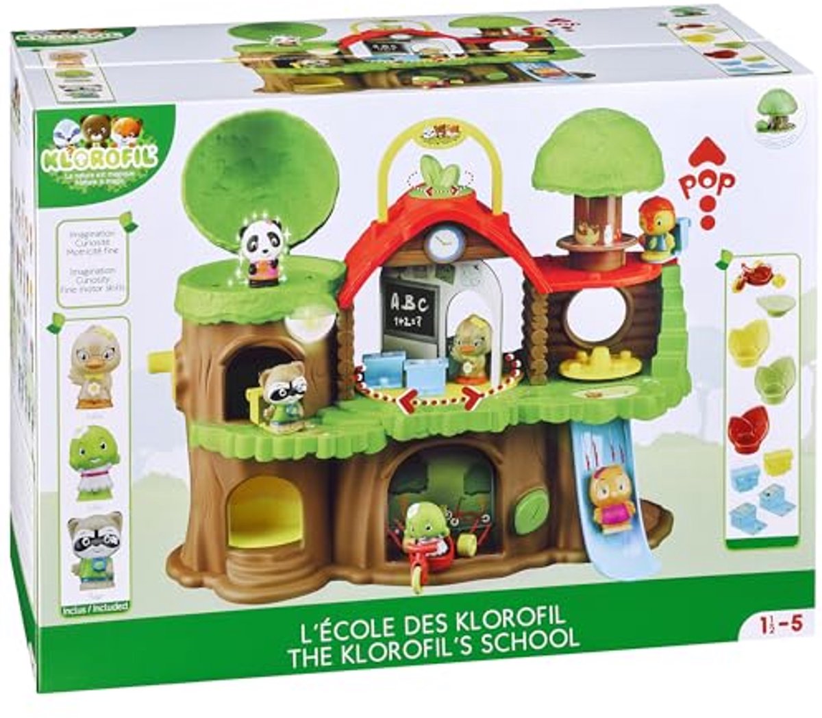 Speelgoed School - Figuren Set - Fantasie Ontwikkeling - Pop Functie - 3 Figuren - Multicolor