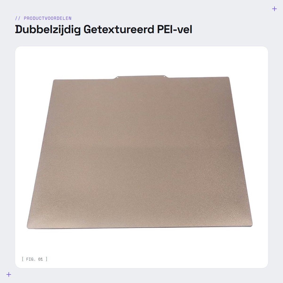 Dailygoods- Dubbelzijdig Getextureerd PEI-vel 450x450mm - Magnetische Bouwplaat - Flexibele Verenstaal - Eenvoudige Installatie - Duurzame Constructie - Premium Kwaliteit - 3D-printer Bouwplaat