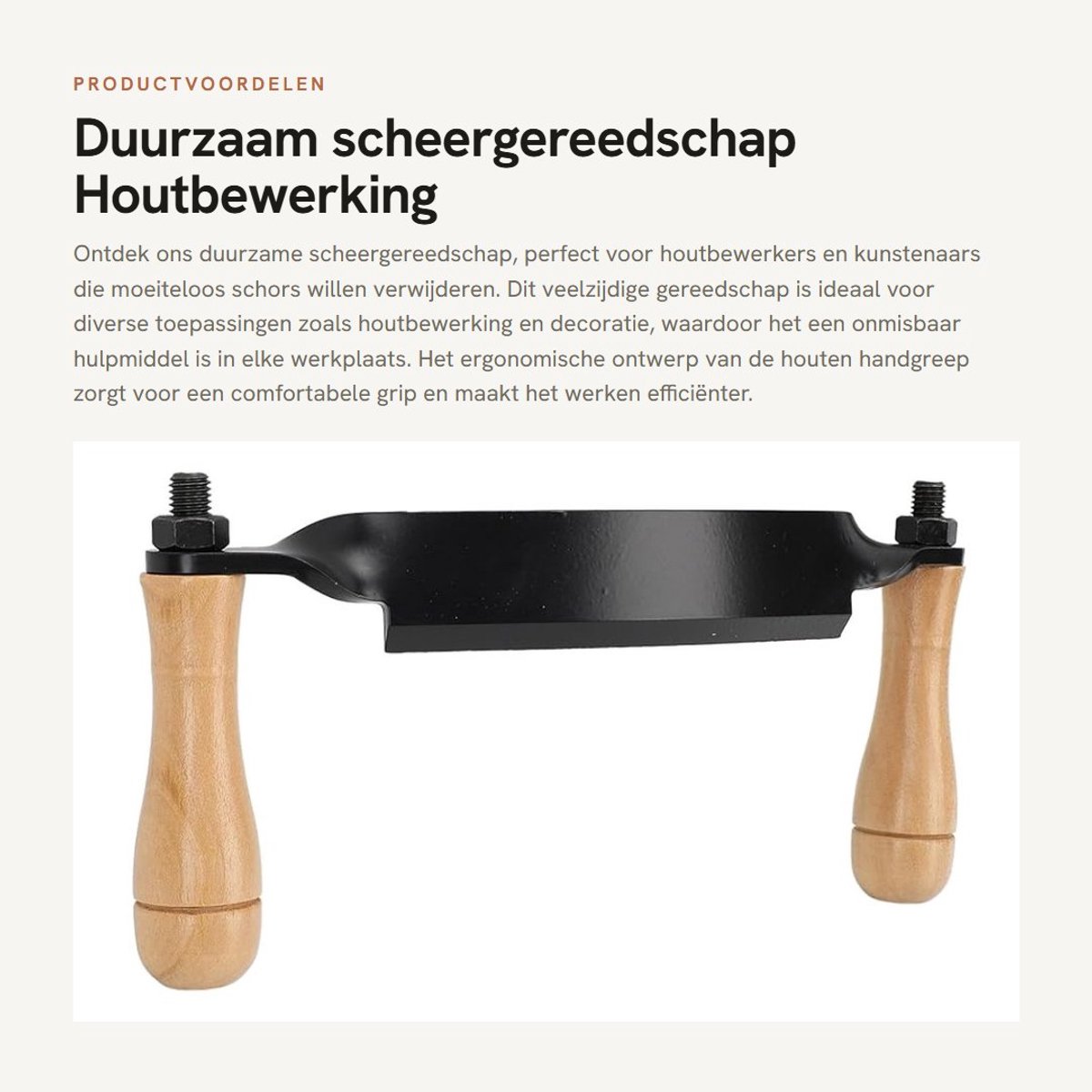 Dailygoods- Boomschorsschraper Duurzaam - Houtbewerking - Ergonomisch Handvat - Eenvoudig Verwijderen - Scherp Mes - Veelzijdige Houtbewerkingshulp - Trekschraper