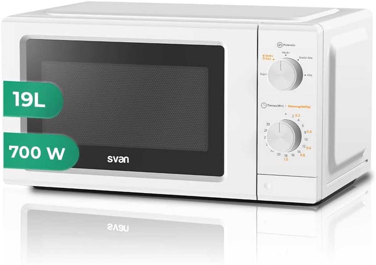 Magnetron - Oven Verwarming - Snel Eten Opwarmen - Eenvoudige Reiniging - 19 liter - Wit