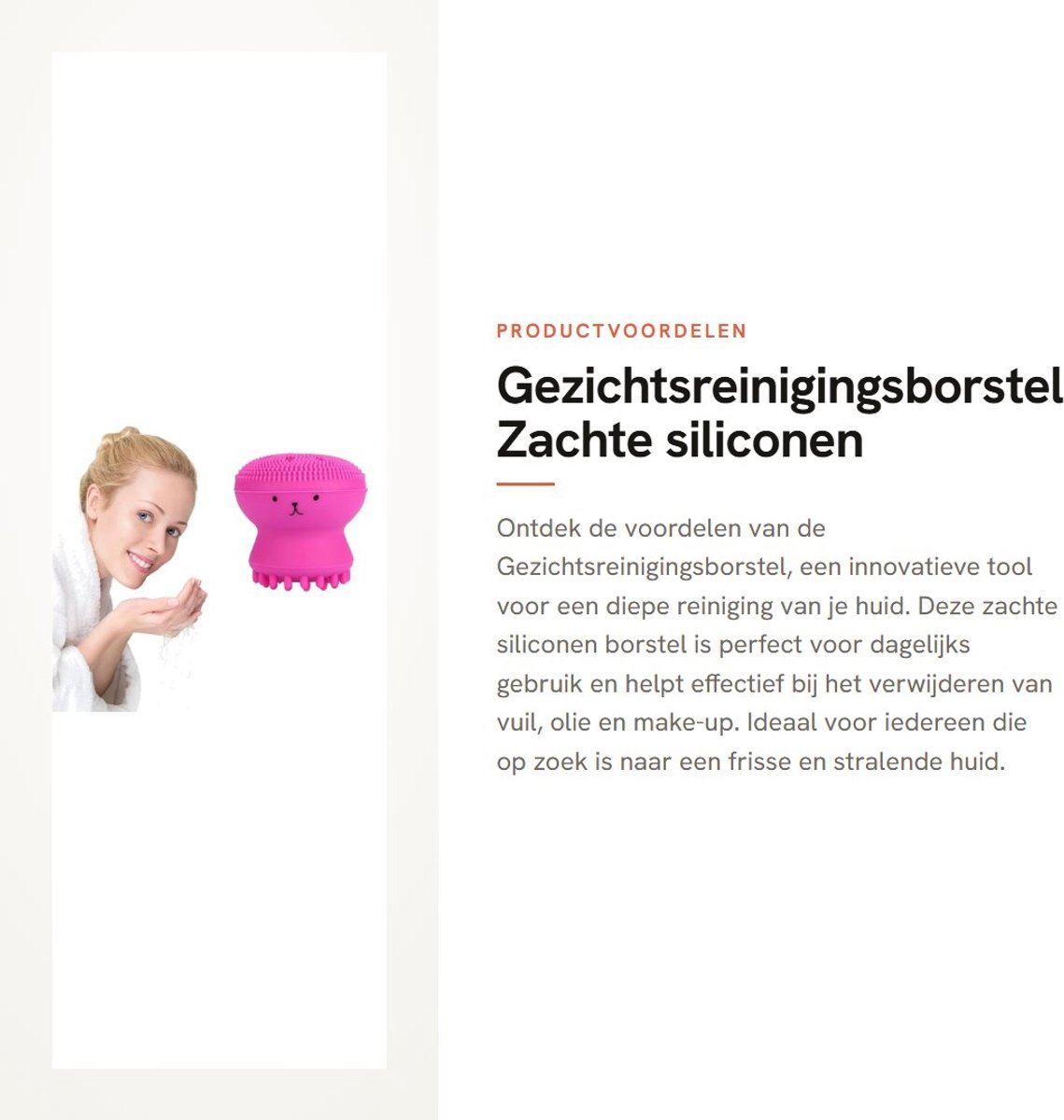 Dailygoods- Gezichtsreinigingsborstel zachte siliconen - Exfoliërende borstel - Diepe reiniging - Dagelijkse verwijderaar - Massage functie - Roze kleur - Gezichtsborstel