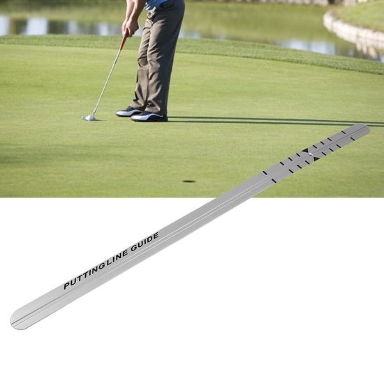 Dailygoods- Putting Alignment Rail - Duurzaam Aluminium - Golf Oefenliniaal - Voor Thuis Training - Geschikt voor Binnen/Buiten - Draagbaar en Stevig - Golf Oefenmateriaal van Dailygoods — afbeelding 3