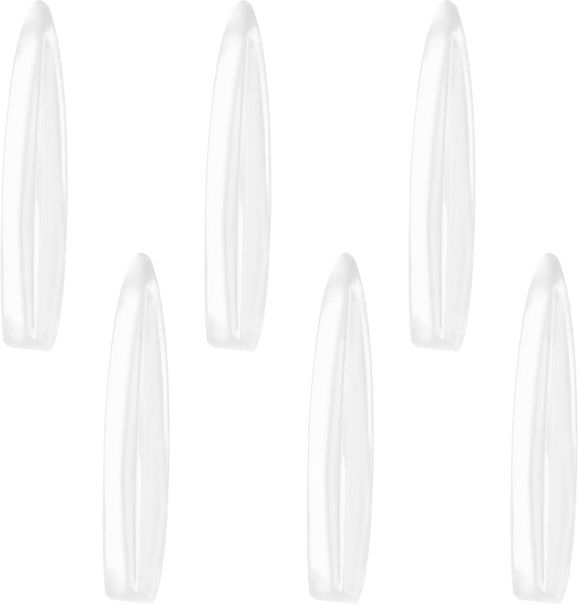 Dailygoods- Trekken 6 Stuks - Zelfklevende Handgrepen - Transparant PU - Puntig Ontwerp - Voor Raamkast/Lade/Deur - Duurzaam en Makkelijk te Reinigen - Handgreep
