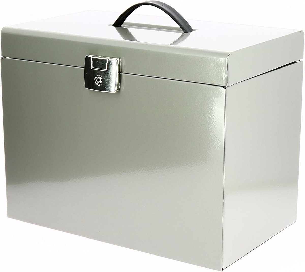 Opbergkoffer Metaal - Documenten Koffer - Documenten Opbergen - Met Metalen Slot - 37 x 22 x 295 cm - Metaalkleur