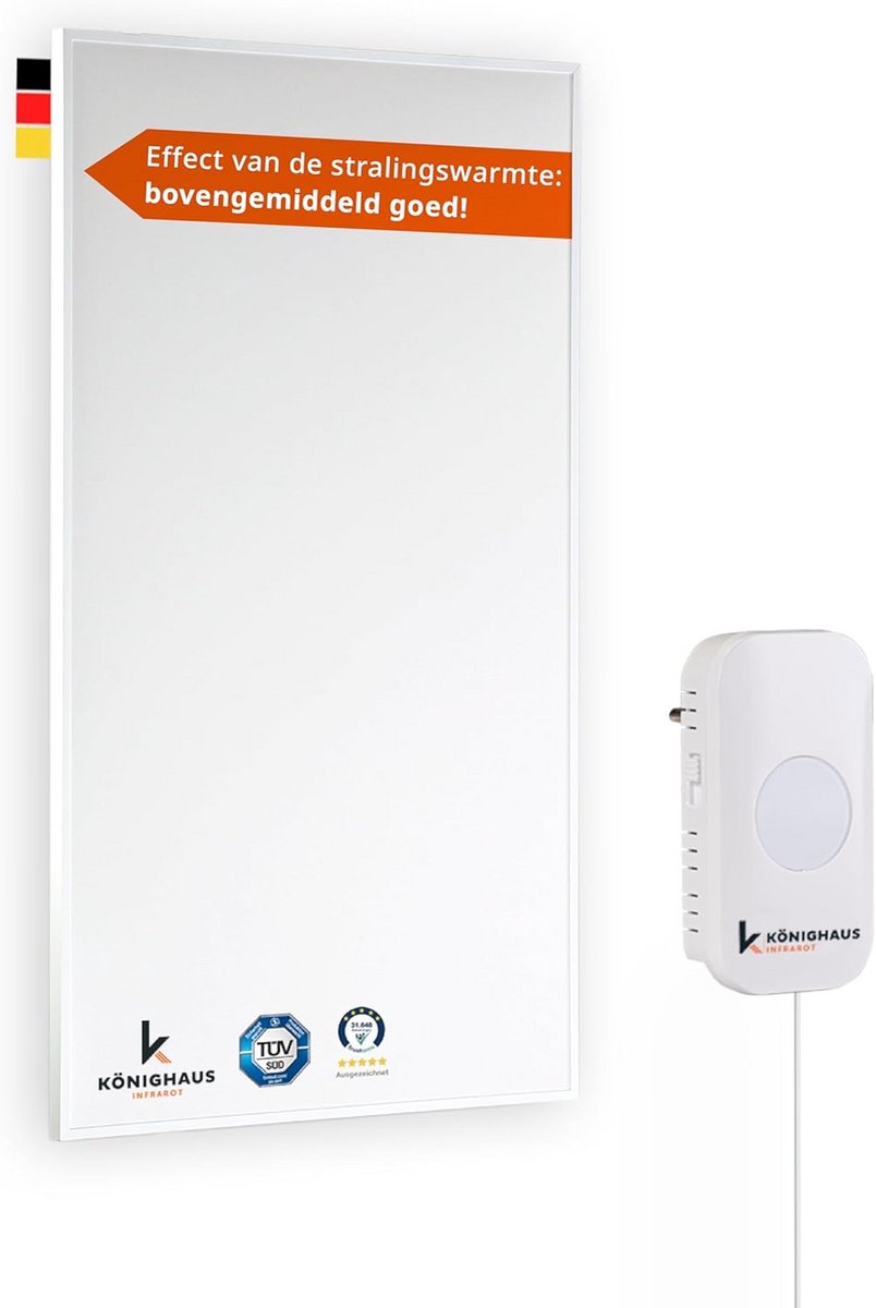 Infrarood Verwarming - Paneel Heater - Ruimte Verwarmen - Snelle Opwarming - 100x60 cm - Wit