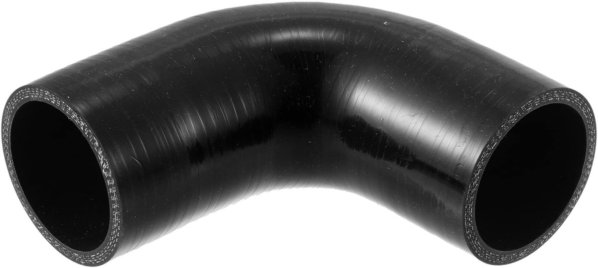 Dailygoods- Silicone Reducer 90 Graden - Slang Koppeling - Buisset - Zwart - 51mm/2" - Kwaliteitsmateriaal - Universele Pasvorm - Slangkoppeling