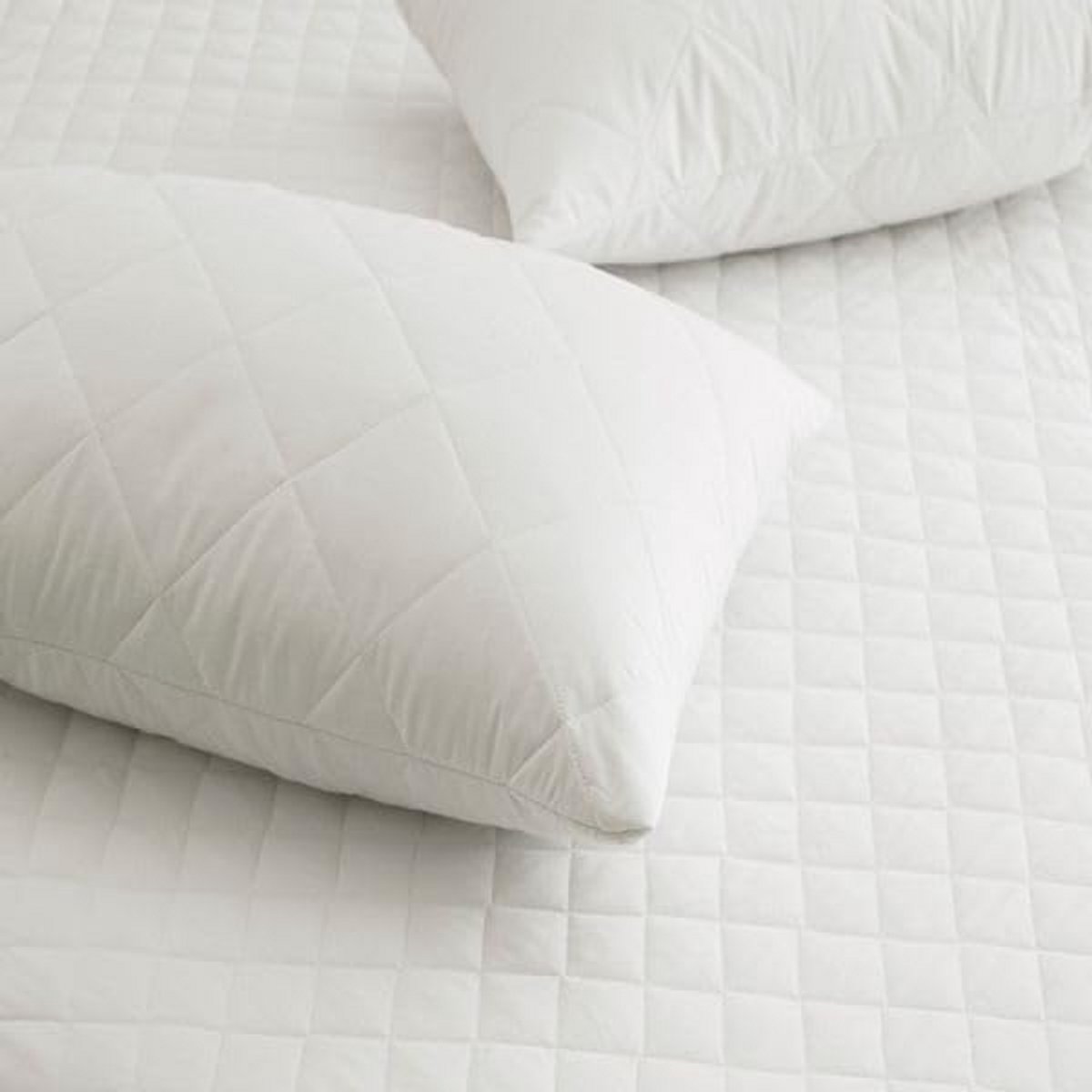 Kussenbeschermer - Kussenhoes - Comfortabel slapen - Gewatteerd katoen - 50x75 cm - Wit