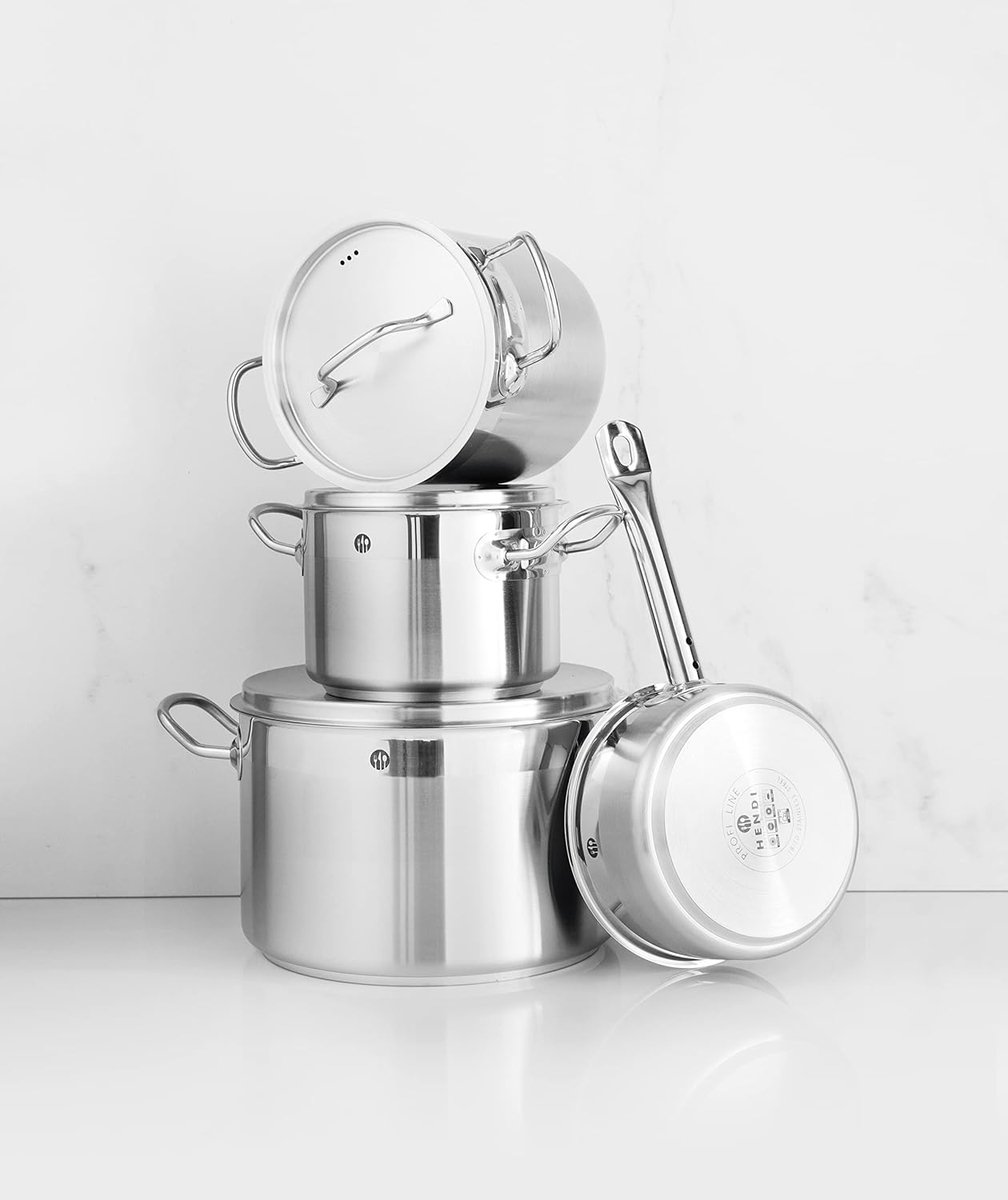 Kookpan met deksel Lage pan Lekker koken Naadloze inductiebodem 2.8 Liter Zilver