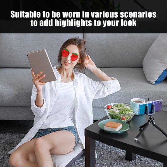 Dailygoods - Aardbeien Zonnebril voor Dames met UV400 Bescherming van Dailygoods — afbeelding 3