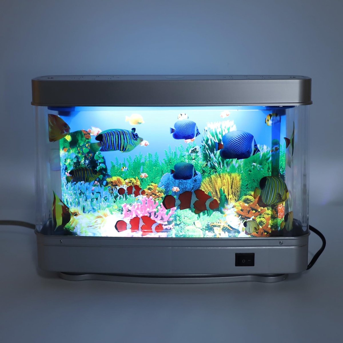 Dailygoods - Fake Fish Tank - Decoratieve Lamp - Nachtverlichting - Wit - Fake Aquarium - Visueel Effect - Geschikt voor Kinderen - Kunstmatige Aquari...