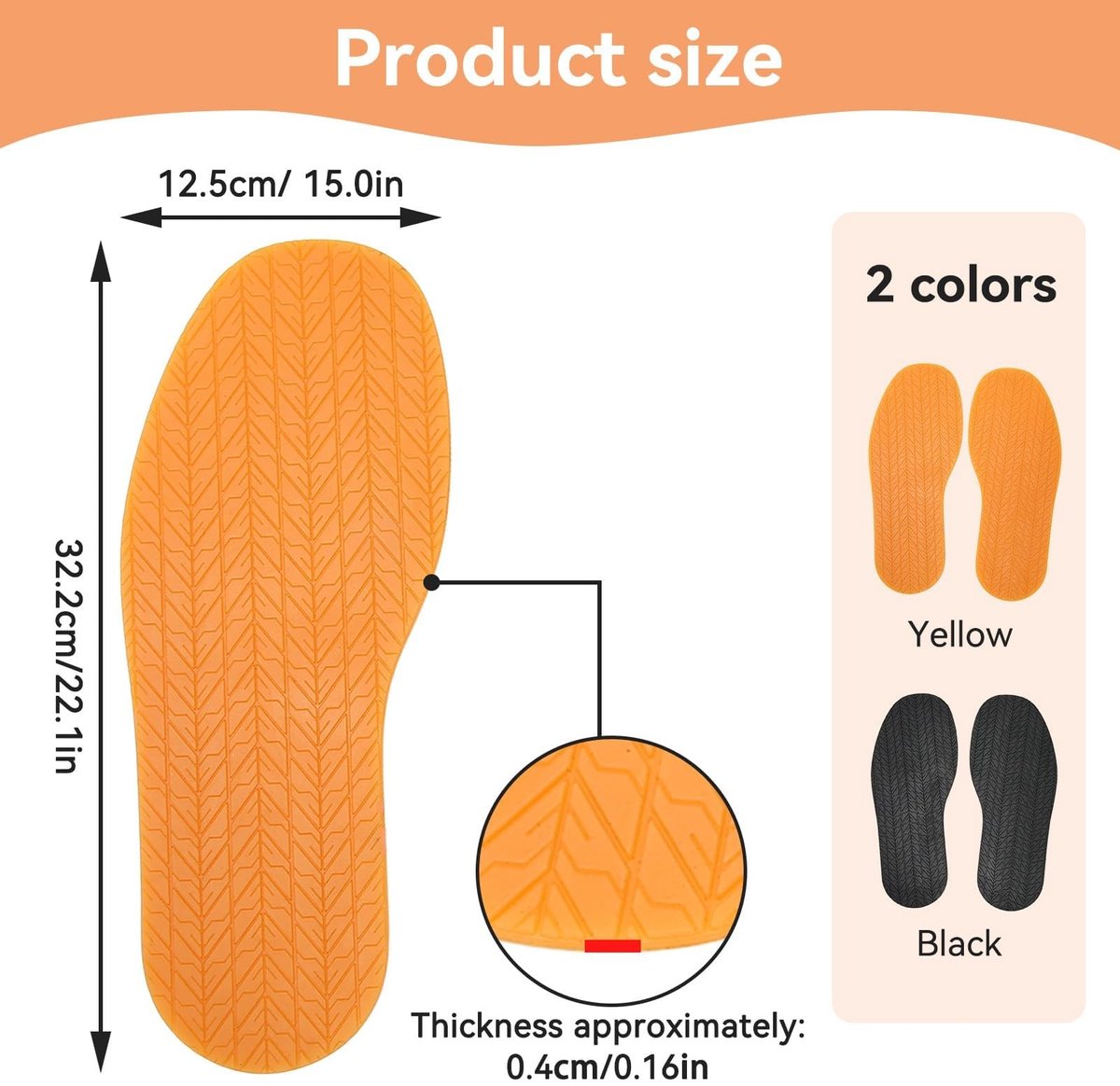 Dailygoods- Rubberen Zolen Antislip - Schoenzolen Dames/Heren - Geluidsreductie - Lichtgewicht - Op Maat Snijden - Perfect voor Binnen/Buiten