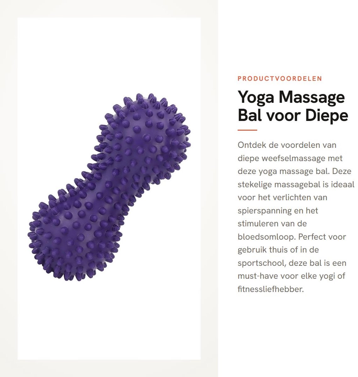 Dailygoods- Voetmassager Deep Tissue Massage - Voetmassage Bal - Trigger Point Therapie - Stekelige Massage Bal - Fysieke Ontspanning - Duurzaam Materiaal - Massagbal