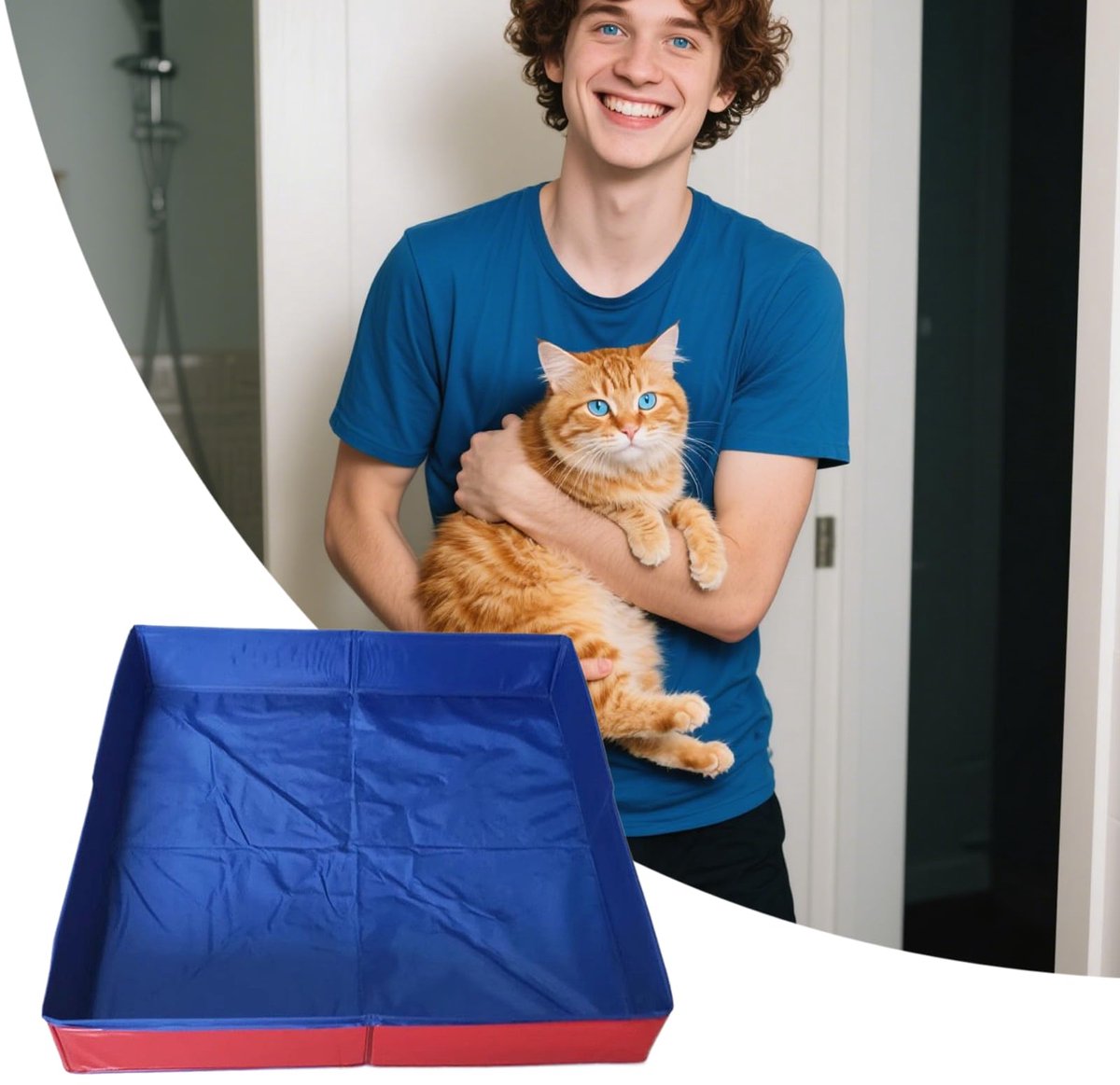 Kattenbad Hondenzwembad 50x50x10 cm thumbnail 5