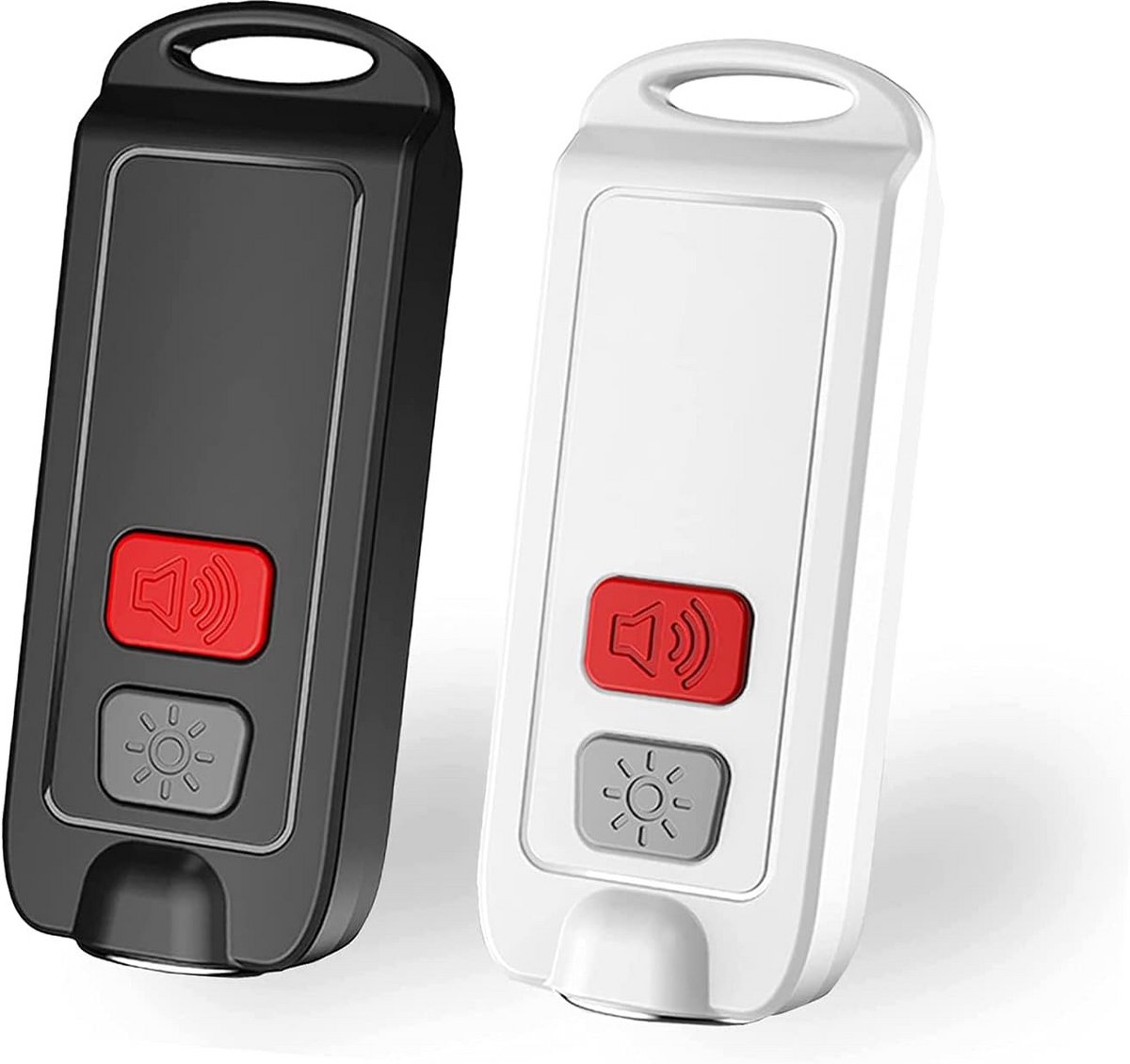 Persoonlijk Alarm - Noodalarm - Veiligheid Vergroten - 130 dB Geluid - 2 Stuks - Zwart Wit