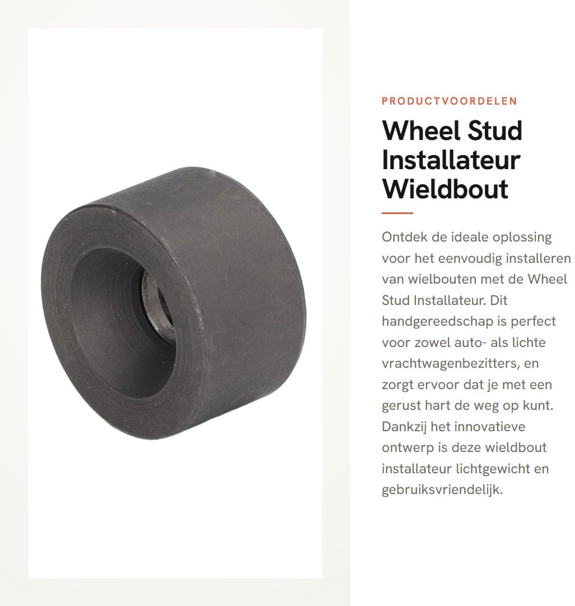 Dailygoods- Wieldbouteninstallateur Geschikt voor Auto's - Handgereedschap - Lichtgewicht - Robuust - Roestvrij Staal - Vermindert Wrijving - Wielboutgereedschap