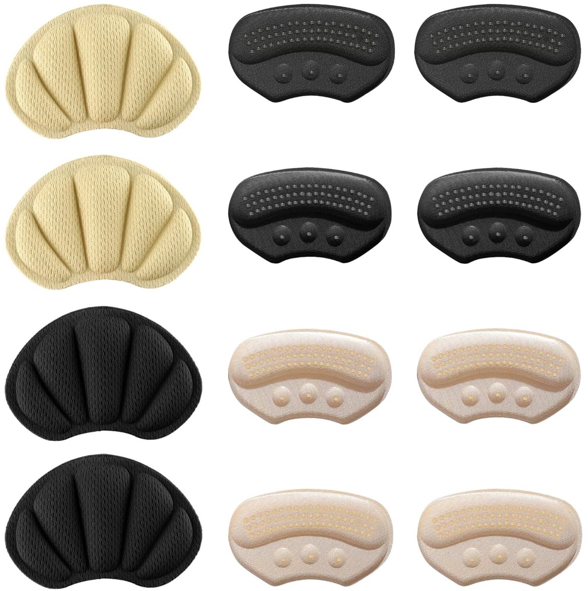 Dailygoods- Hielkussentjes Schokabsorberend - Hielbeschermers - Inlegzolen 3/6/9 mm - Ademend - Zacht Schuim - 6 Paar