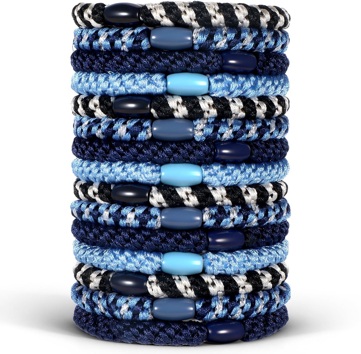 Dailygoods- Haarelastiekjes 15 stuks - Vlechtelastiekjes - Elastische Scrunchies zonder metaal - Voor meisjes - Zacht materiaal - Diameter 6 cm