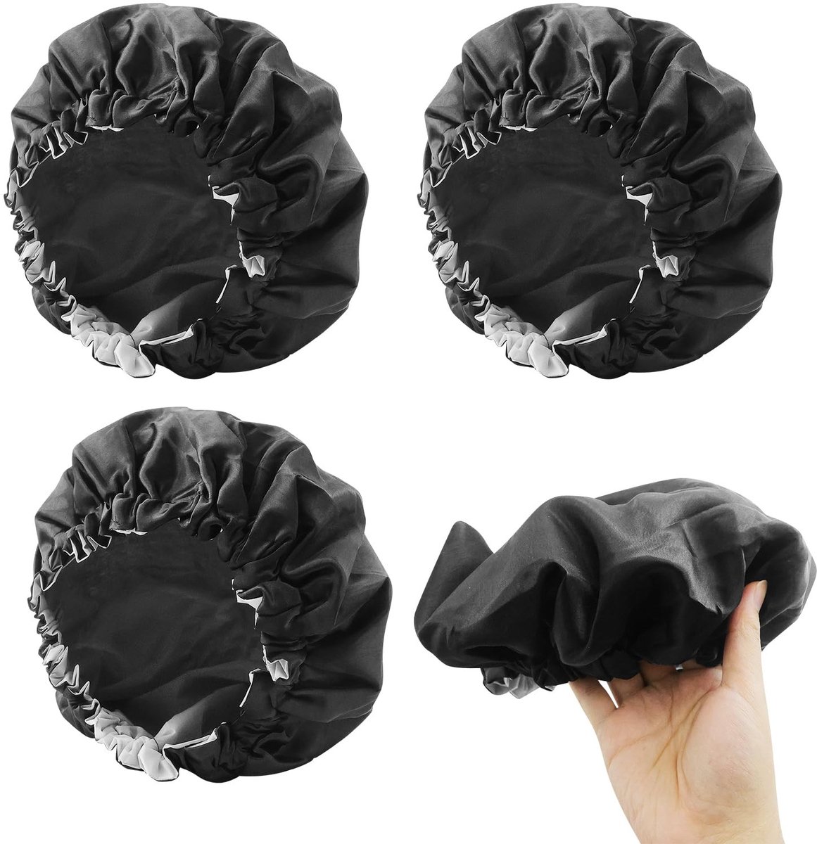 Dailygoods- Douchemuts 3 Stuks - Waterdichte Douchemuts - Haarkap Verven - Elastische Douchemuts - Diepe Conditioning Haarkap - Hoogwaardige Materialen