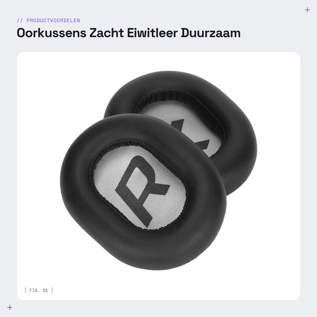 Dailygoods - Oorkussens - Zacht Eiwitleer - Duurzaam - Universele Hoofdtelefoon-oorkussen - Geschikt voor Backbeat Pro 2 - Oorkussen set