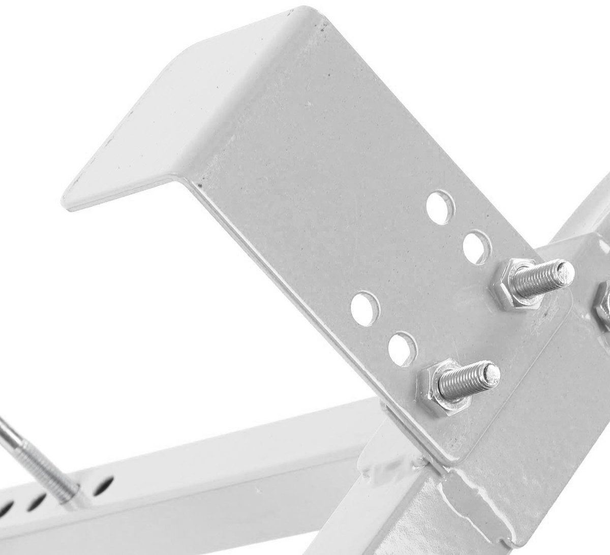Dailygoods- Ladderstabilisator Premium Stabiliteit - Verstelbare Hanger - Antislip Platform - Dakhaken Set - Veilig Grijpen - Geschikt voor Dakgoot - Laddersteun