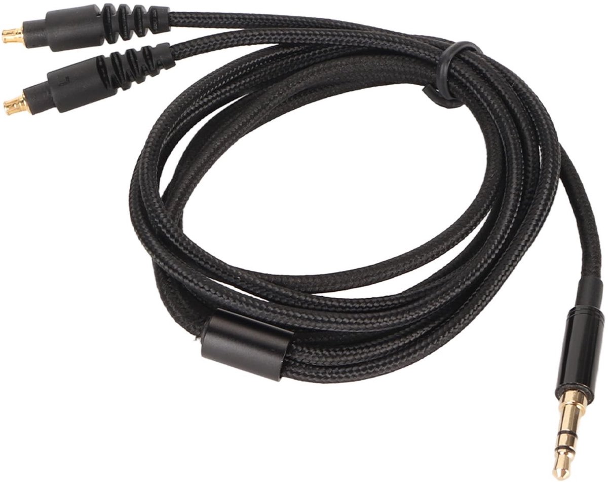 Dailygoods- Audio-upgradekabel Vervangend - 3,9 ft/1,2 m - Vlechtdraad - Zuurstofvrij Koper - Compatibel met ATH-MSR7b/ATH-SR9/ATH-ESW990H - Verbeterde Geluidskwaliteit - Hoofdtelefoonkabel