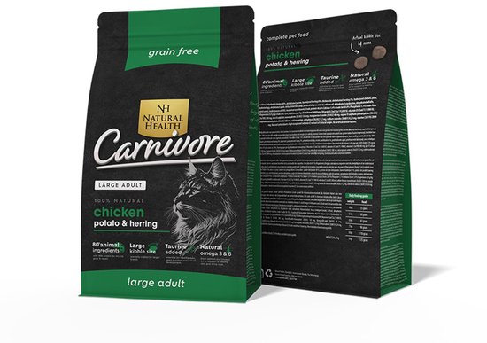 Natural Health Droogvoer Kattenvoeding Natural Health Cat Carnivore graanvrij - premium